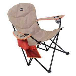 Basecamp Outdoor Padded Folding Camping Chair with Headrest - 120kg