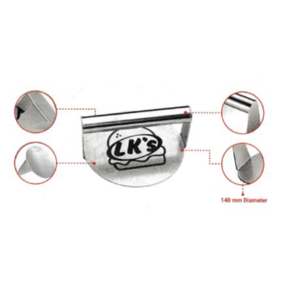 LK's - Smash Burger Press Stainless Steel 140mm Diameter - Image 2