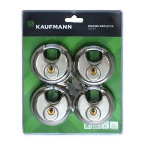 Kaufmann - Padlock Discus 70mm S/Steel (4Pack)
