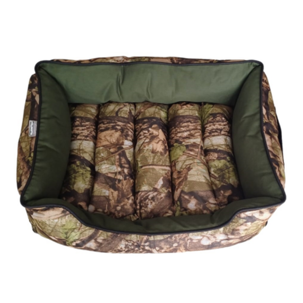 Pawsome Waterproof Canvas Dog Bed - Camo Large
