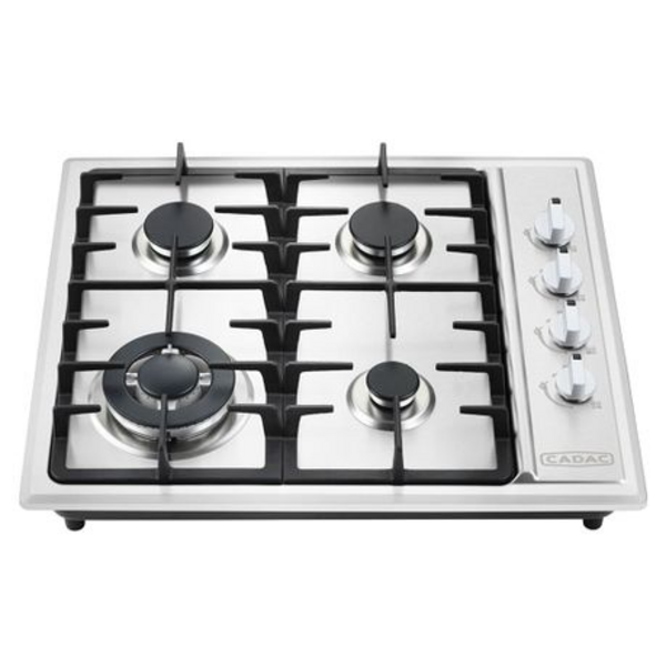 CADAC - 600mm Stainless Steel 4 Burner Gas Hob - Silver - Image 2