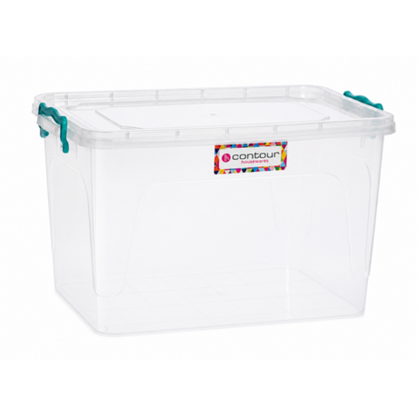 Contour Housewares - Clear Clip & Lock Storage Box - 21L